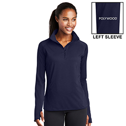 LADIES SPORT-TEK SPORT-WICK STRETCH 1/2-ZIP